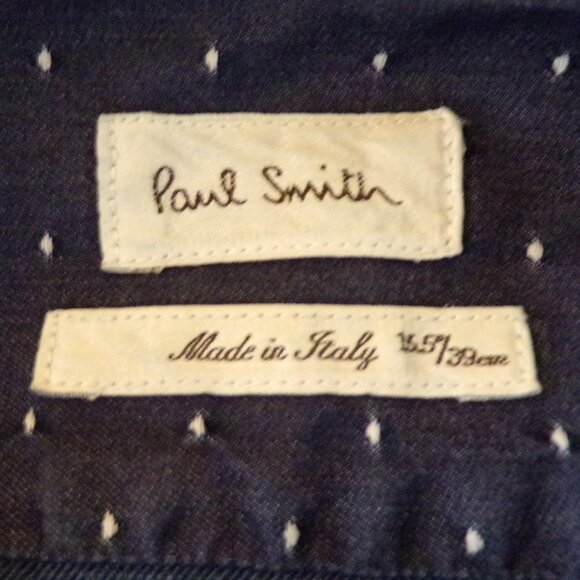Paul Smith Blue Denim Button Shirt Men's M (15.5/39) 100% Cotton Made in Italy. - Picture 9 of 10